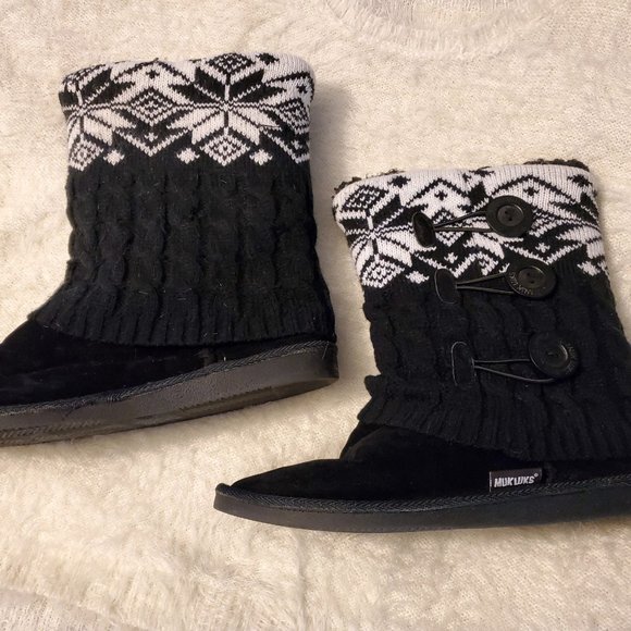 Muk Luks Shoes - Muk Luks Women's Sweater Boots Black size 9